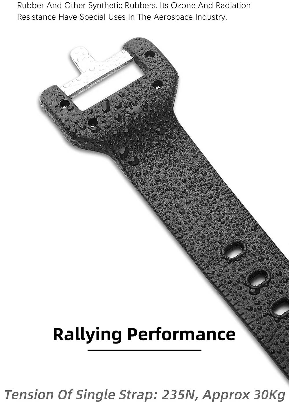 Rhinowalk Verstellbarer, einziehbarer Riemen, TPU, langlebig, Fahrradgepäck-Aufbewahrungsgurt, Outdoor, Reisen, Picknick, Gehen, stabile Riemen – Detail 8