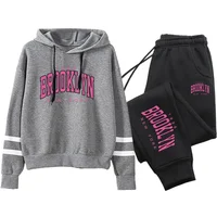 Quality Daily Women Tracksuit Hoodies Casual Single Piece Stripe Sweatshirt and Sweatpants Comfort Outdoor Jogging Autumn Winter - Image 3
