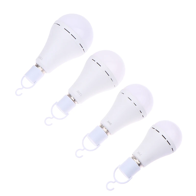 

Outdoor Camping LED Emergency Light Operated White Light Bulb Battery Light Rechargeable Stay Lights Up When Power Failure