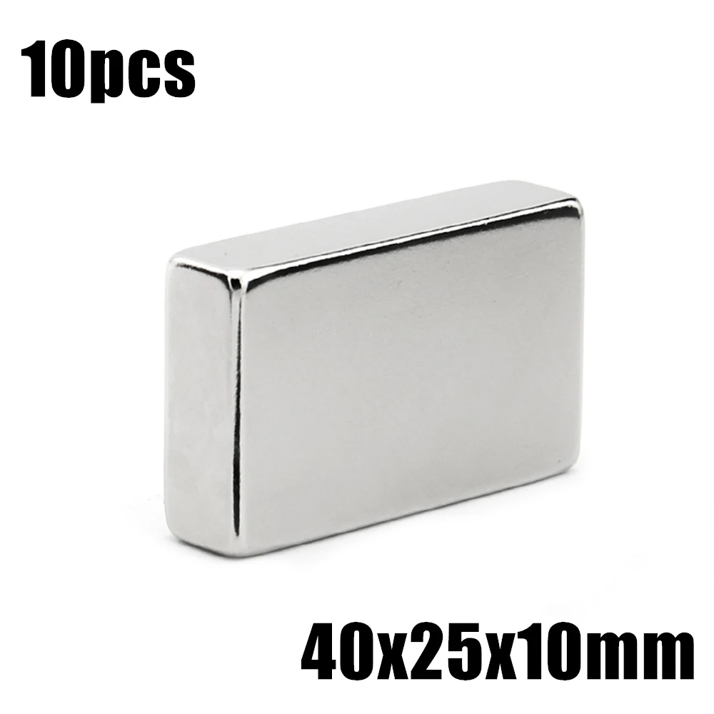 

10pcs 40x25x10mm Super Powerful Strong Rare Earth Block NdFeB Magnet Neodymium N35 Magnets 40*25*10mm