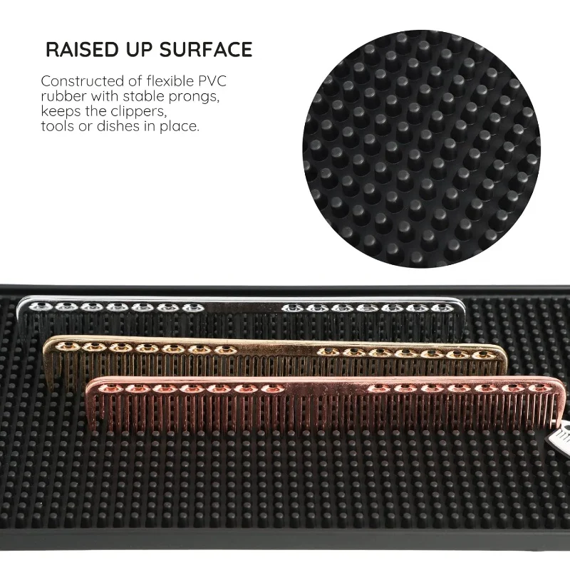 Salon Barber Mat Nonslip Barbershop Counter Mat PVC Flexible Thick Table Organizer Pad for Scissors Accessory Supp