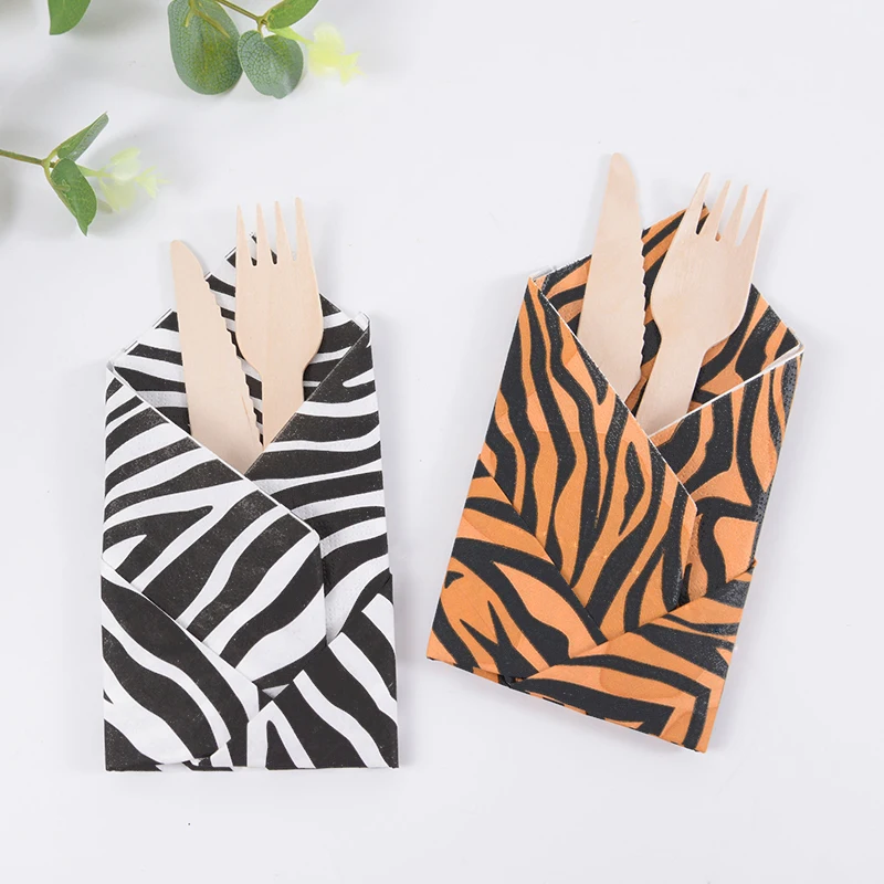 14 4-Pack Safari Animal Print Cheetah Giraffe Tiger Zebra Paper