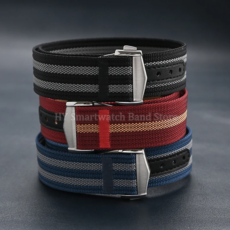 Waterproof Nylon Canvas Watch Strap with Folding Buckle - Universal Sport Wrist Band