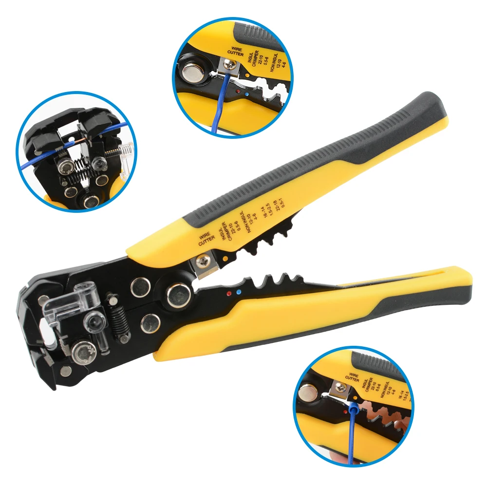Description Picture 6 of itemMultifunctional Wire Stripper Crimping Pliers Cable Clippers Adjustable Automatic Wire Stripper Electrician Terminal Hand Tool