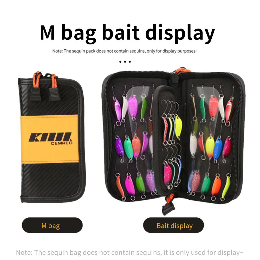 Porte-leurres et accessoires pêche grande capacité - Sac portatif pour jigs, spinners et sequins pesca