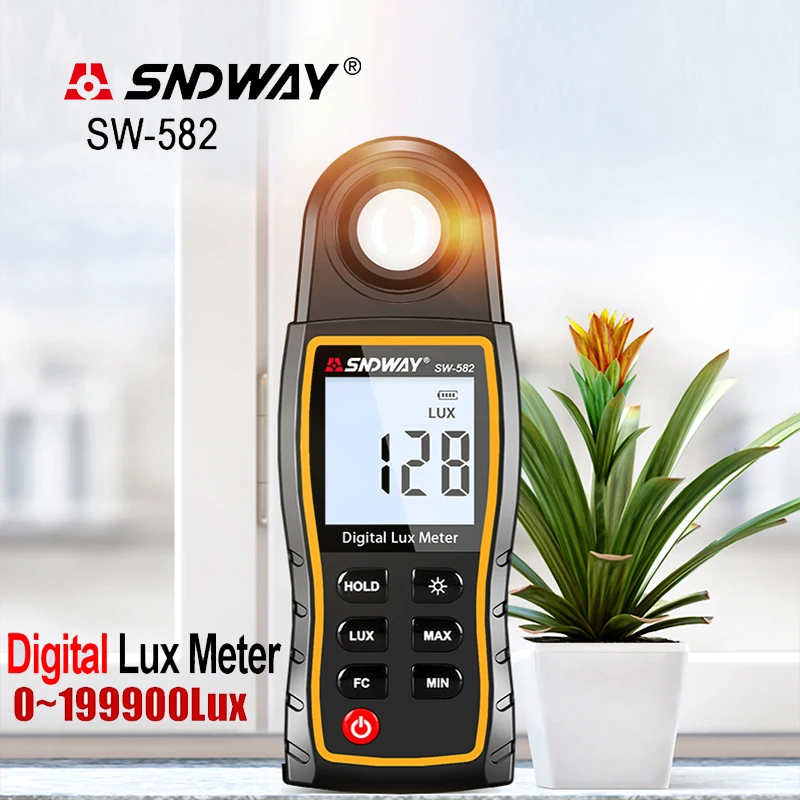 

SNDWAY Luxmeter Digital Lux Meter Light Meter For Photography Light Analysis Instruments photo meter Photometer 0-199900LUX