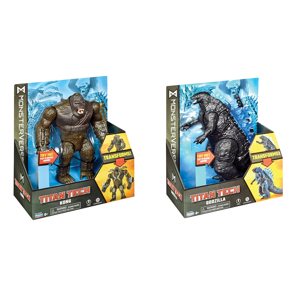 

Multicolor Godzilla vs Kong Transforming Titan Tech Kong Titan Tech Godzilla Collectable and Sculpted Articulated Action Figure