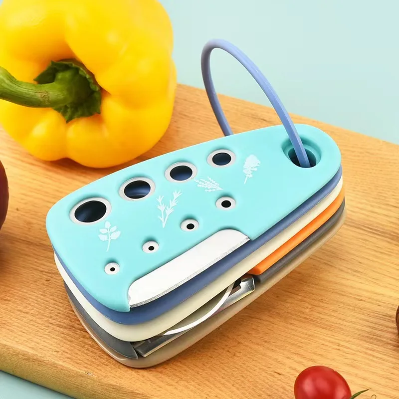 6-Piece Kitchen Gadget Set: Pizza Knife, Vanilla Cutter, Bottle Opener, Shredder, and Garlic Grinder