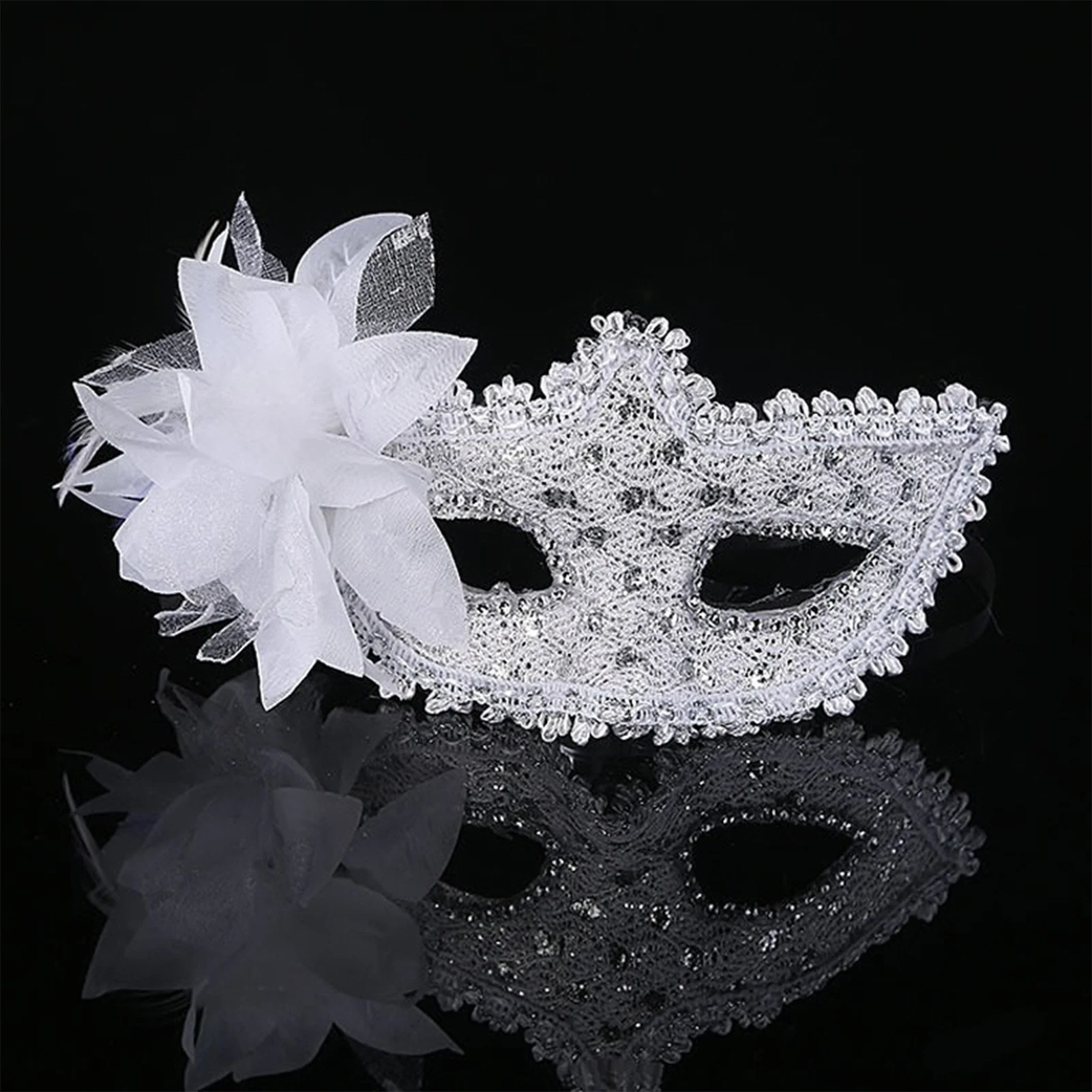 Rhinestone Masquerade Mask Shiny Party Photography Prop For Christmas Birthday Party Gifts