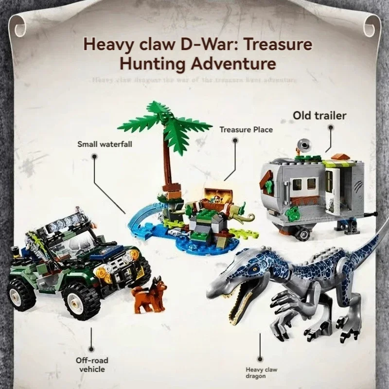 476-teiliges Dinosaurier-Set Baryonyx Face-Off: Die Schatzsuche Bausteine-Modell Passend zu MOC 75935 Spielzeug für Kinder Geschenke Autos – Detail 9