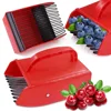 Labor Saving Berry Harvester: Scoop Blueberry & Huckleberry Picker with Metal/Plastic Comb, Garden Berry Picking Rakes