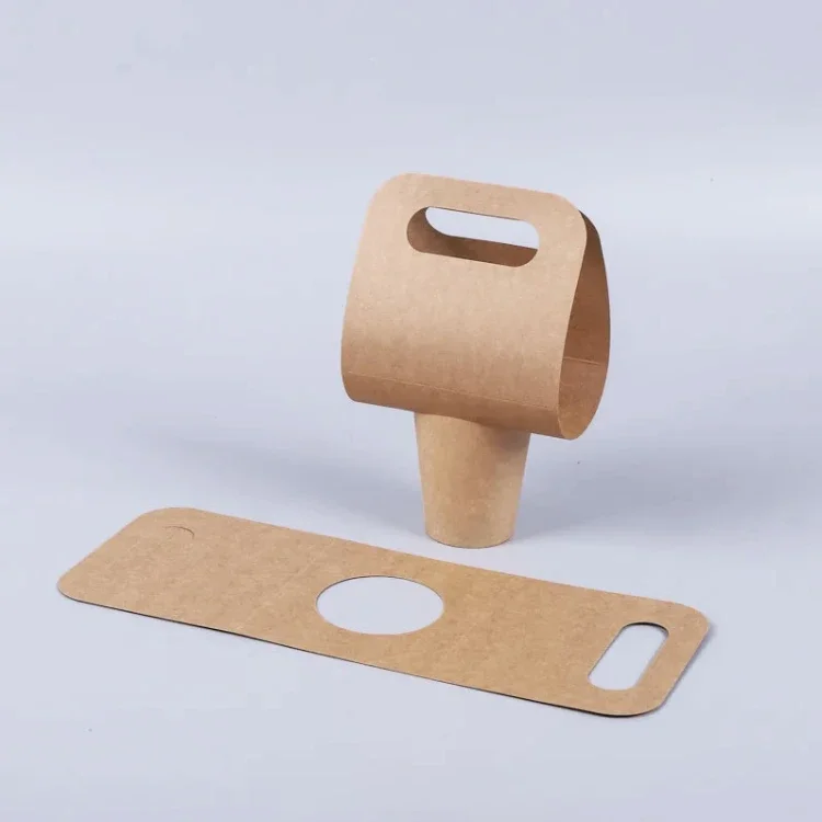 Kraft Paper Cup Holder White Disposable Milk Tea Takeout Anti-Spillage Single Double Ho... - SKU KPCH1239 - UGI Packaging