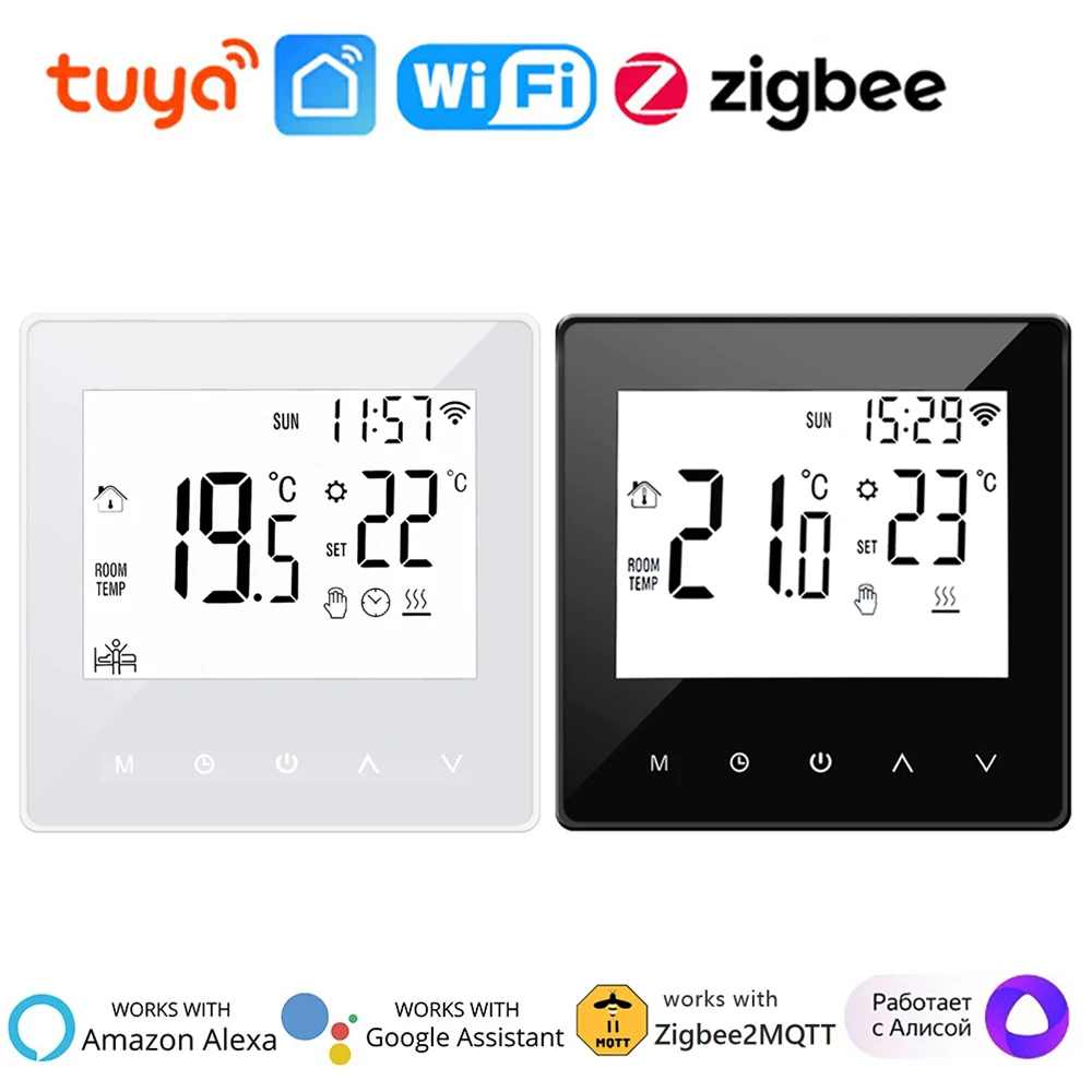 

Tuya Zigbee WiFi Thermostat Room Temperature Controller of Water/Electric Floor Heating Gas Boiler Works with Alexa Google Home