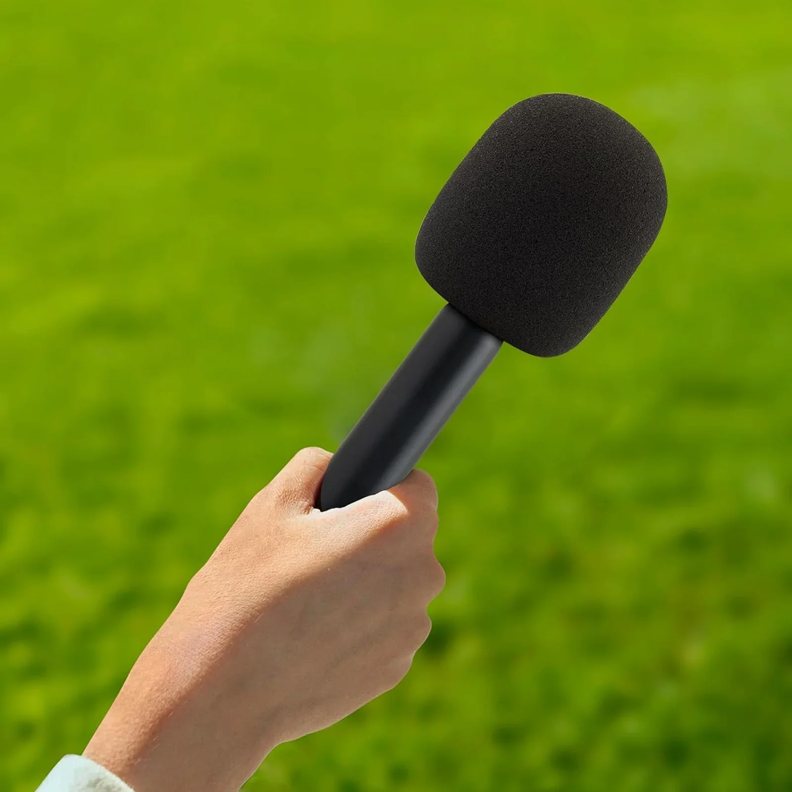 Wireless MHandheld Wireless Interview Microphone Adapter with Windshield Foam for Rode Wireless GO II for DJI Mic 1 2