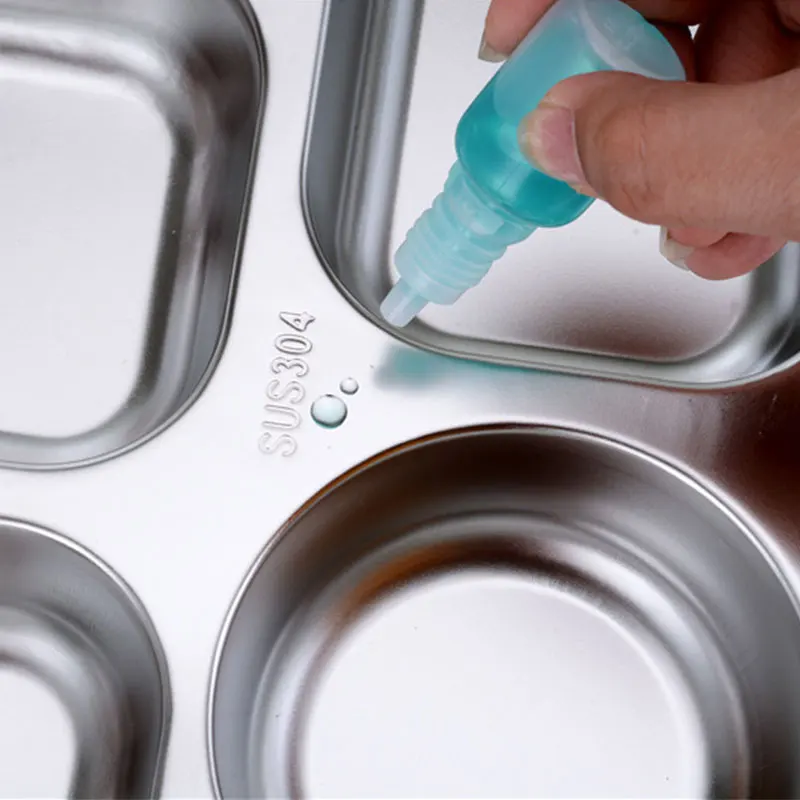 304 Stainless Steel Divided Dinner Plate With Lid Lunch Box Fast Food Tray Container 3/4/5 Section School Home Canteen Tray Dining Dish