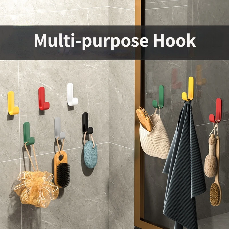 

10/1pc Multi-purpose Wall Organizer Hook Behind-door Key Cloth Hanger Bathroom Robe Towel Holder Kitchen Hardware Shelf Hook