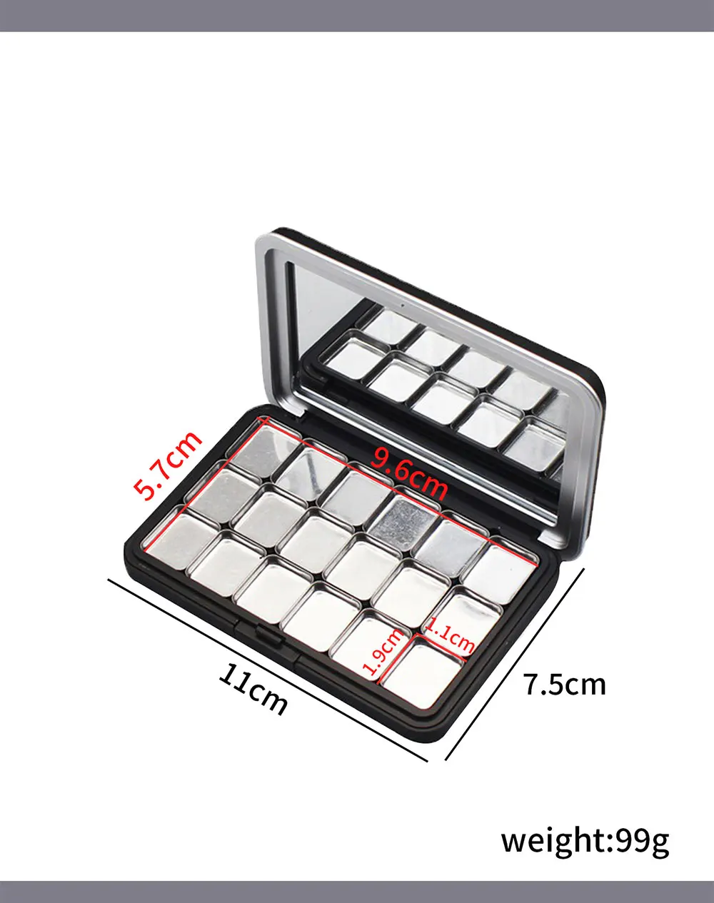 18 Grid Watercolor Pigment Packaging Mini Handmade Moisturizing Storage Box Magnetic Empty Watercolor Palette Nail Art Supplies