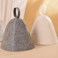 Pure Wool Felt Sauna Hat Russian Banya Cap For Saunahut Bath Shower House Head Protection Sauna Vaporarium Accessories 2