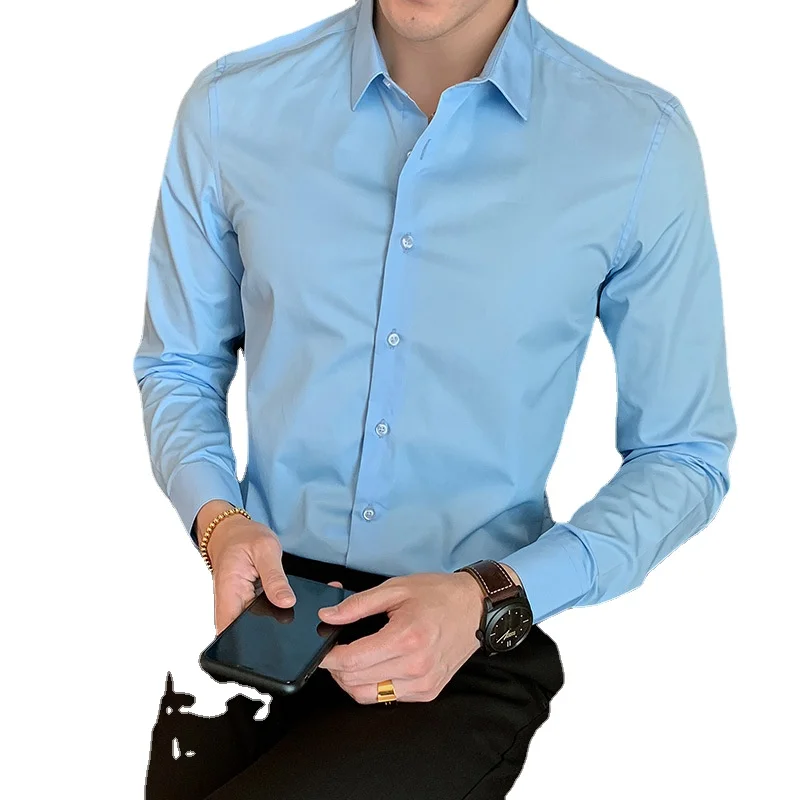 

New Arrival Spring Fashion Shirts Button Down Shirt Men Long Sleeve Casual Clothes Tactical Business Shirt Mens Dress Shirts