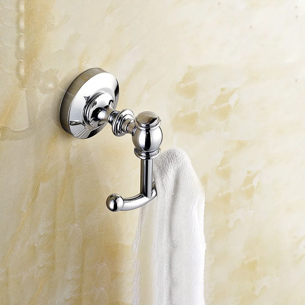 

Аксессуары для ванной комнаты полированный хром настенное оборудование крючок вешалка для одежды пальто шляпа сумка полотенце держатель aba806