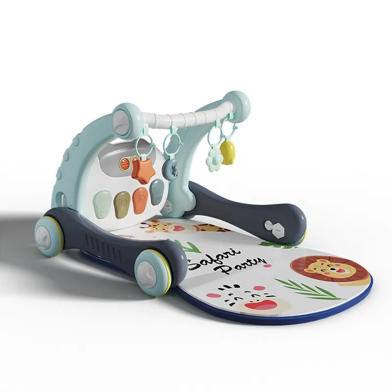 Lazychild Baby Fitness Stand Toy Foot Qin Learning Walk 0-2 Year Old Baby Multi Functional Handcart Music Fitness Stand