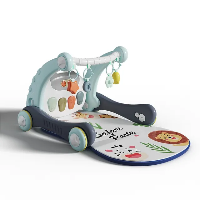Lazychild Baby Fitness Stand Toy Foot Qin Learning Walk 0-2 Year Old Baby Multi Functional Handcart Music Fitness Stand 5