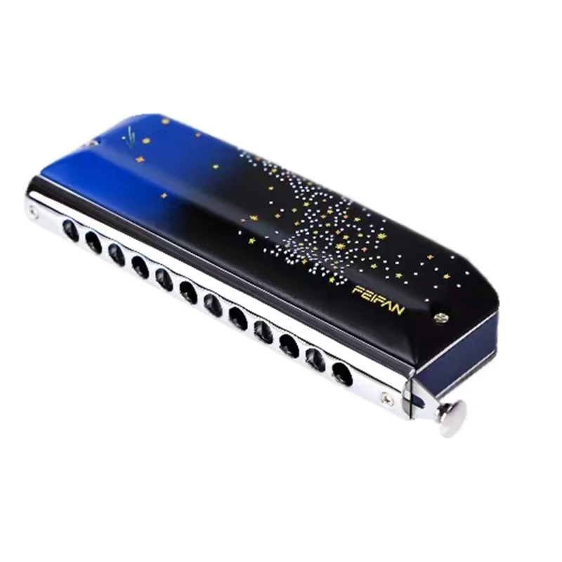 Harmonica Chromatic Harp Feifan YW48 Professional Armonica Mouth Organ 12 Holes Starry Sky Cover Instrumentos Musical Instrument