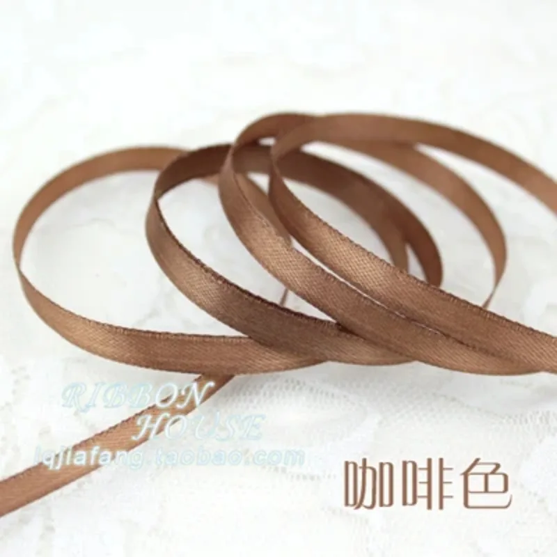 Satin ribbons, supplies, Christmas ribbon, wrapping ribbon 1/4"(25 yards/roll ) 6mm Single Face Satin Ribbon packing wedding Christmas craft diy tape