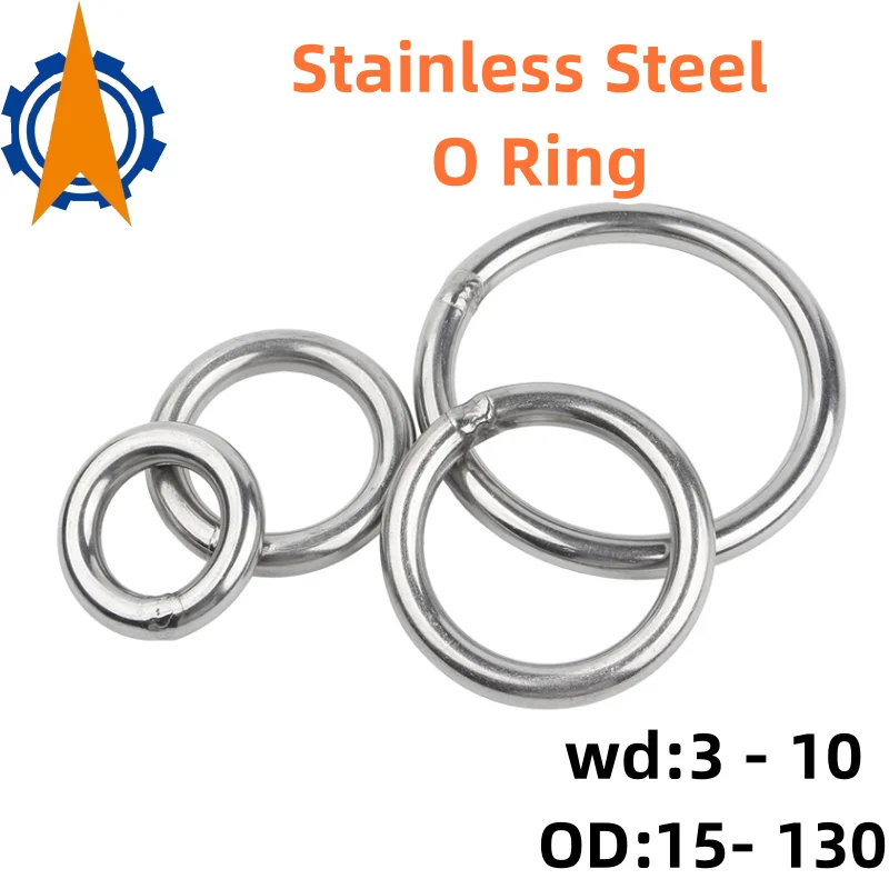 

304 Stianless Steel O Solid Rings Welded Rust-proof Metal Ring For Yoga Hanging Ring Pet Pull Ring Customizable Iron Rings