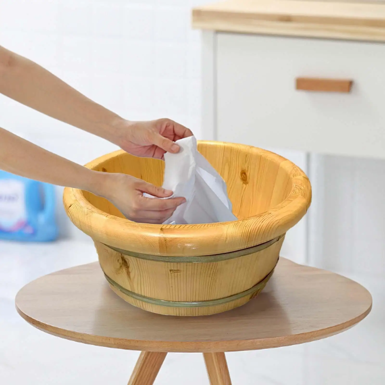 Pediluvio In Legno Vasca Per Ammollo Vasca Per Pedicure Comoda Vasca Per Bucato Lavabo Per Piedi Ciotola Per Lavaggio Secchio Per Sauna Da Viaggio All