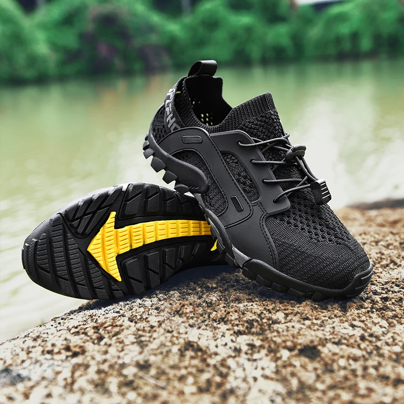 YISHEN Wading Shoes Men Hiking Shoes Mesh Breathable Aqua Shoes For Couple Quick-Drying Outdoor Climbing Sneakers Plus Size 47 3