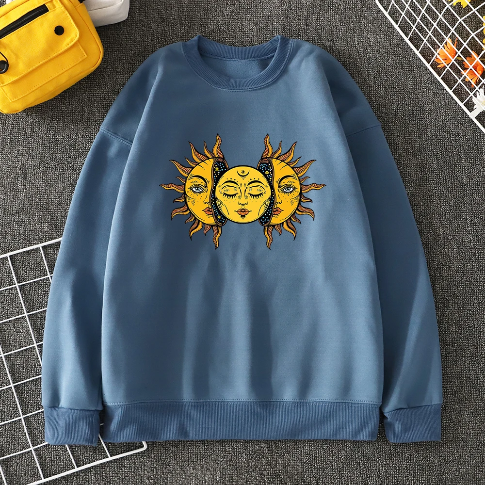 

The Sun Has Been Protecting The Moon Mans Hoody Autumn Fleece Sportswear Street Warm Sweatshirtsimple Personality Men Streetwear