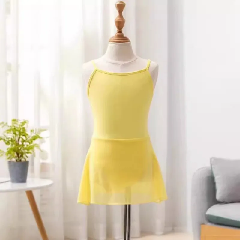 Children's Halter One-piece Dress Dance Dress Summer Girls Test Body One-piece Children's Ballet Chinese Dance Practice