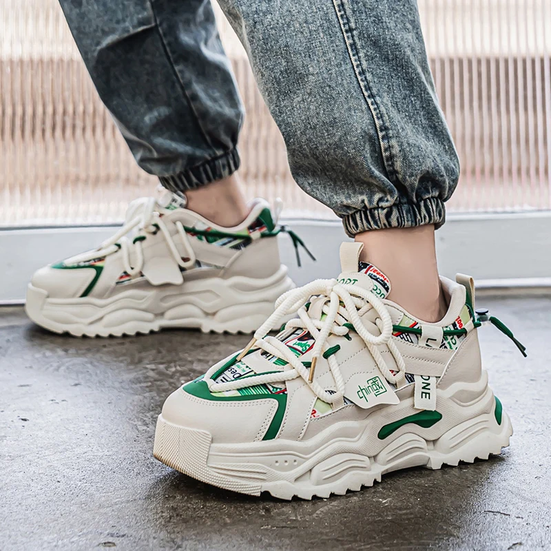 Spring Board Shoes Clunky Sneakers Men Shoes Breathable Casual Shoes Canvas shoes Vulcanized Sneakers Platform Walking Shoes - Image 6