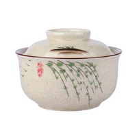 6.5inch Japanese Style Ramen Bowl With Lid Ceramic Instant Noodle Bowl For Soup Rice Noodle And Porridge Kitchen Tableware 6
