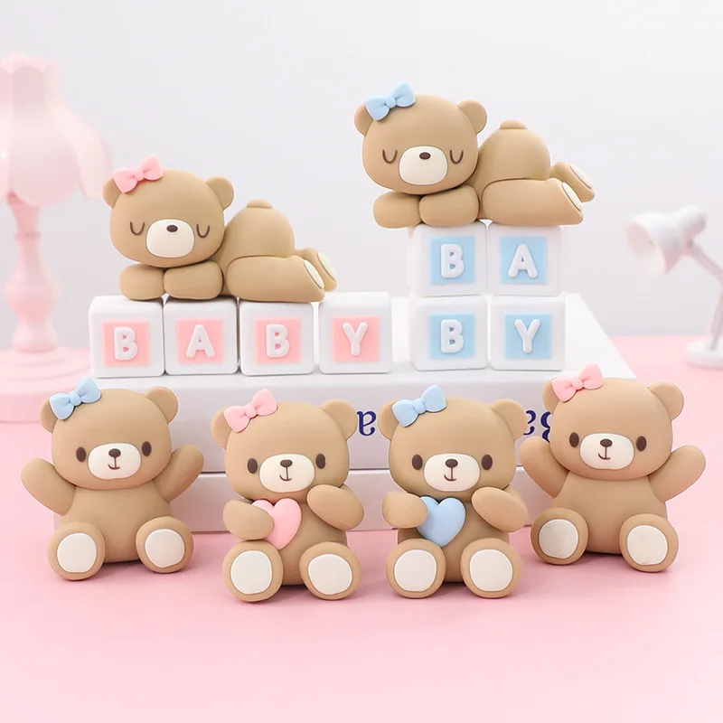 24 Stück Süße Bären-Cupcake-Deko - Perfekt Für Babypartys & Geburtstage