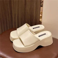 Sandales à plateforme pour femmes, nouvelle mode coréenne, chaussures à talons hauts, optique, mules astronomiques, pantoufles d'été décontractées pour femmes, 2024 5