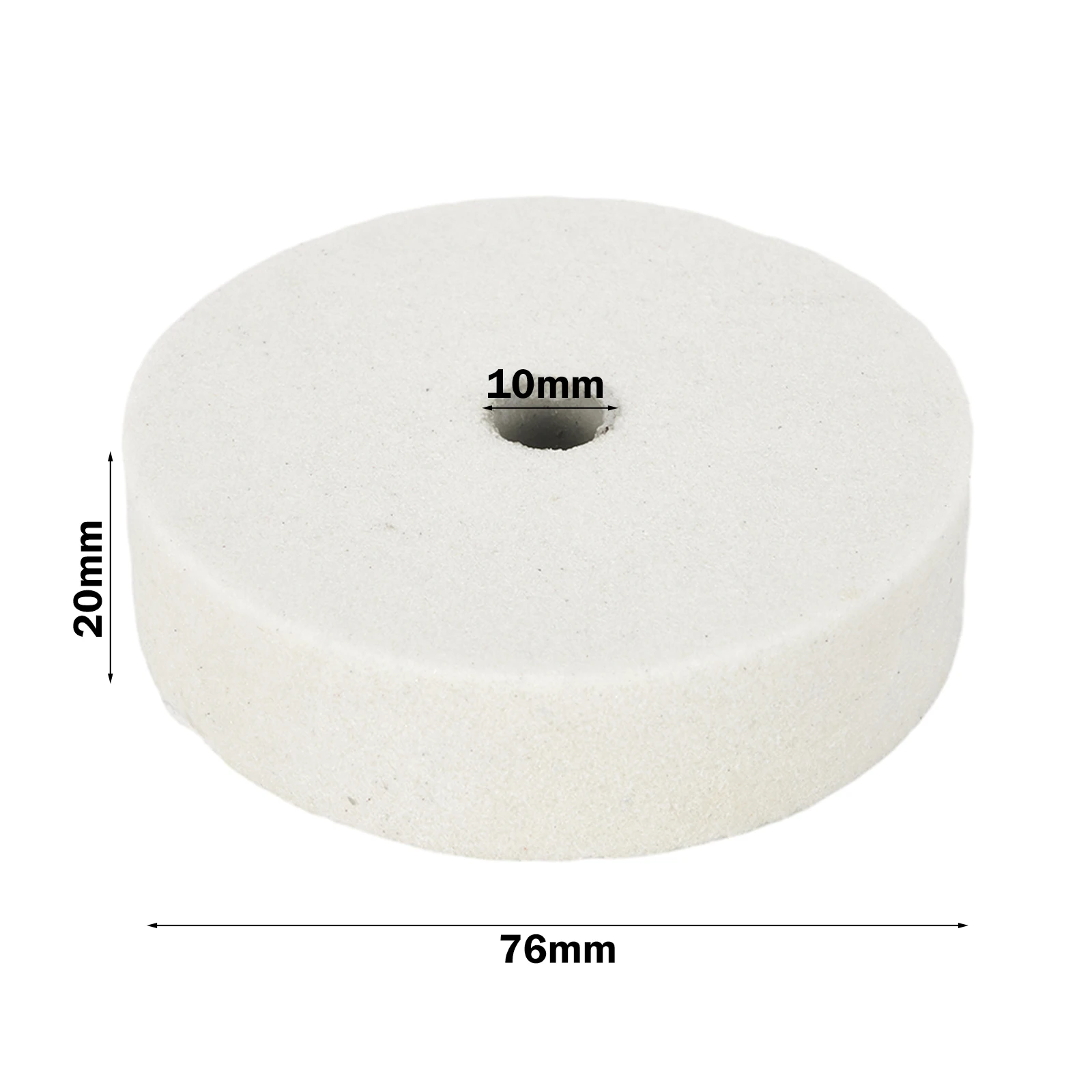 Abrasive Wheel Metal Working Polishing Wheel Industrial 1 Pcs 10mm Hole 20mm Width 75mm/3 Inches Yellow/White/Gray For Bench Grinder