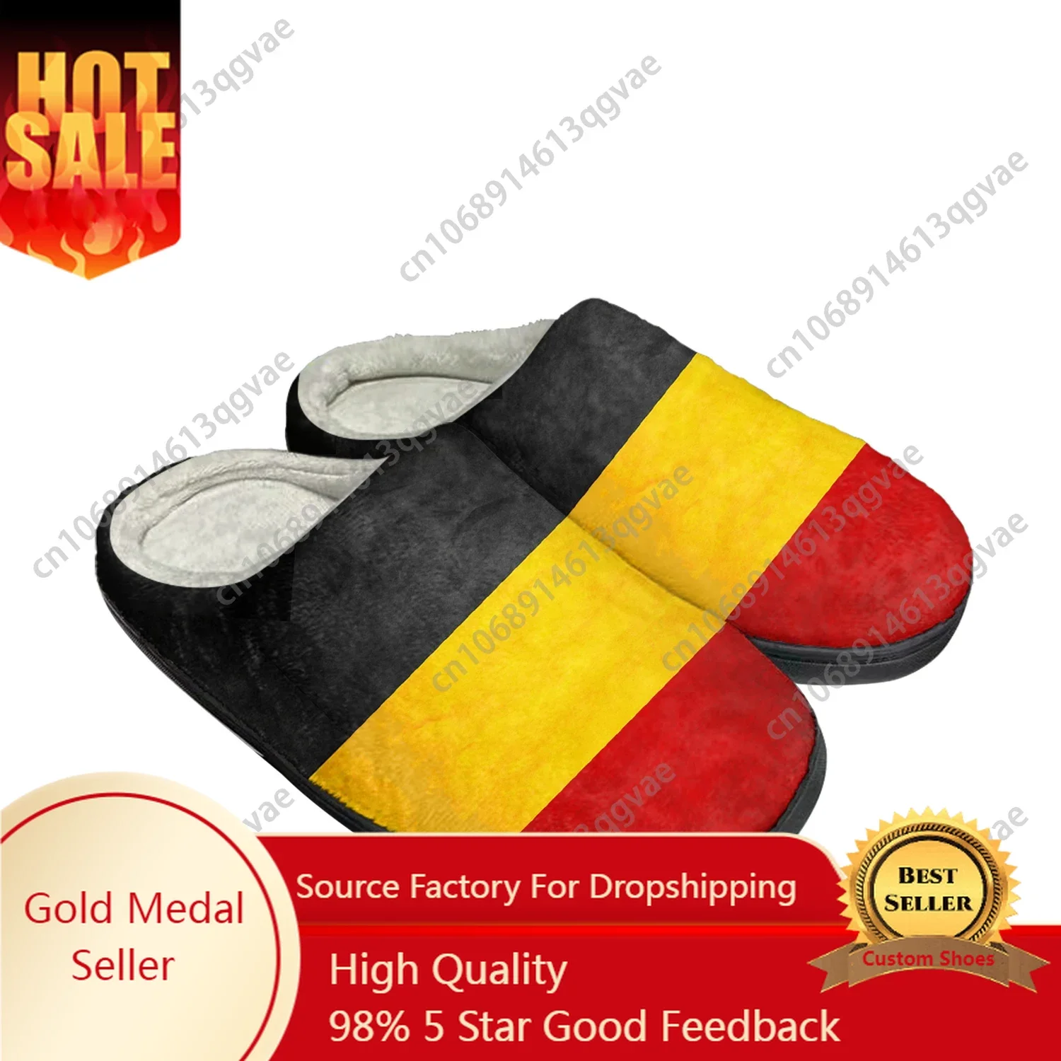 

Домашние хлопковые тапочки с флагом Бельгии на заказ, мужские и женские сандалии, бельгийские плюшевые спальные повседневные теплые тапочки