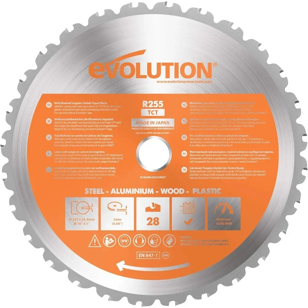 Power Tools R255SMS+ PLUS 10-Inch Sliding Miter Saw Plus Multi-Material Multi-Purpose Cutting Cuts Metal, Plasti