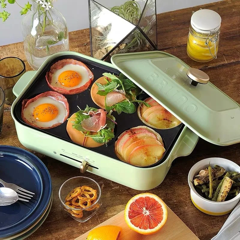 

Japan BRUNO BOE021 Multi-function Electric Barbecue Stove Pot Octopus Grilled Iron Plate Barbecue Meat Crepe Hot Pot 220v