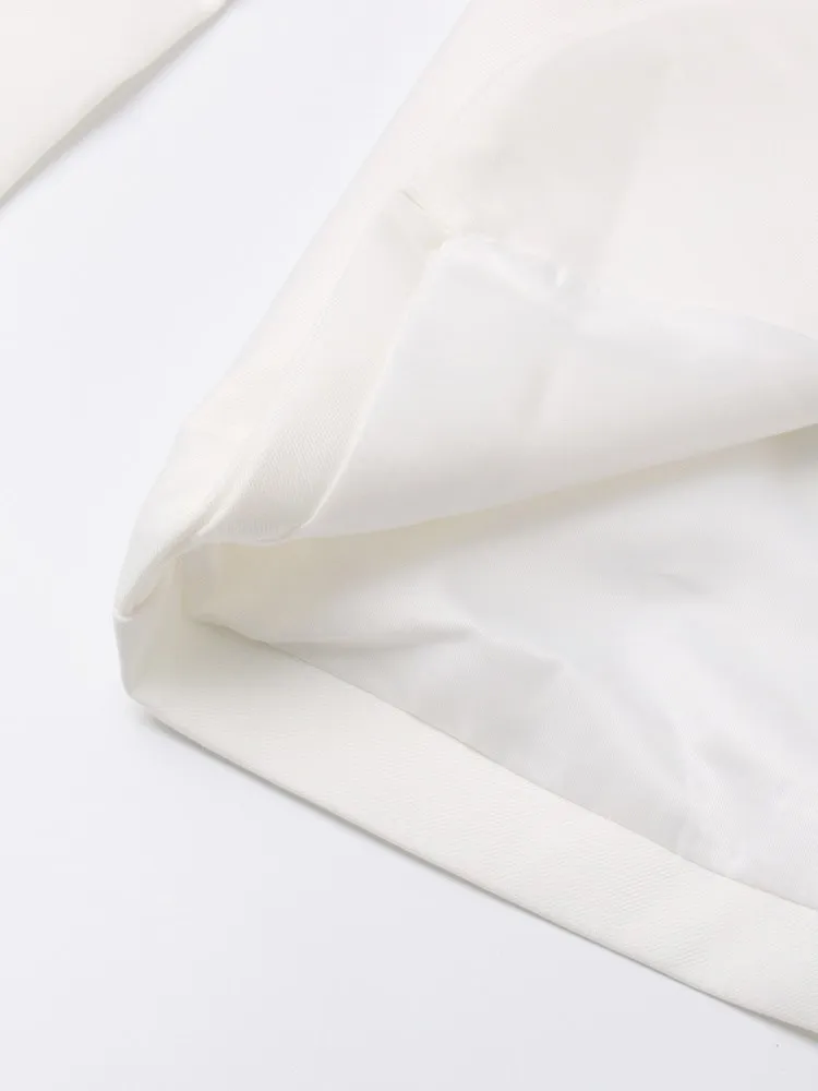 KBQ Spliced Lace Up Hollow Out Backless Blazer For Women V Neck Long Sleeve Off Shoulder Single Breasted Solid Blazers Female