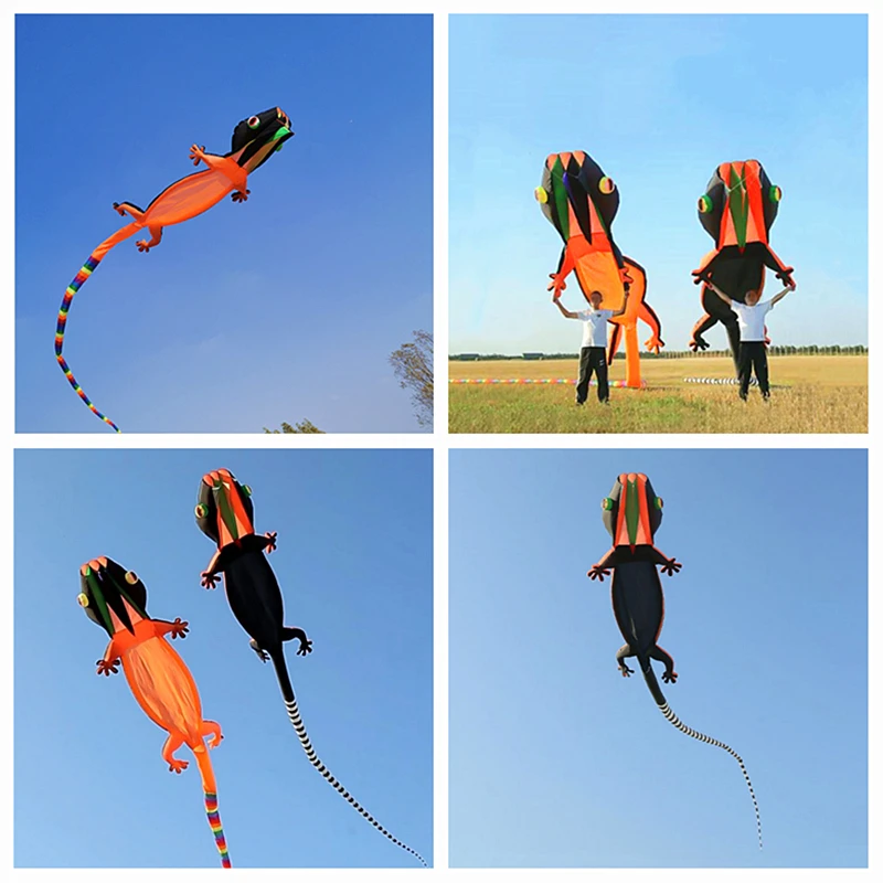 

free shipping 14m gecko kites flying professional wind kites soft kites paraglider wing giant animal kite new kite Windsurfing