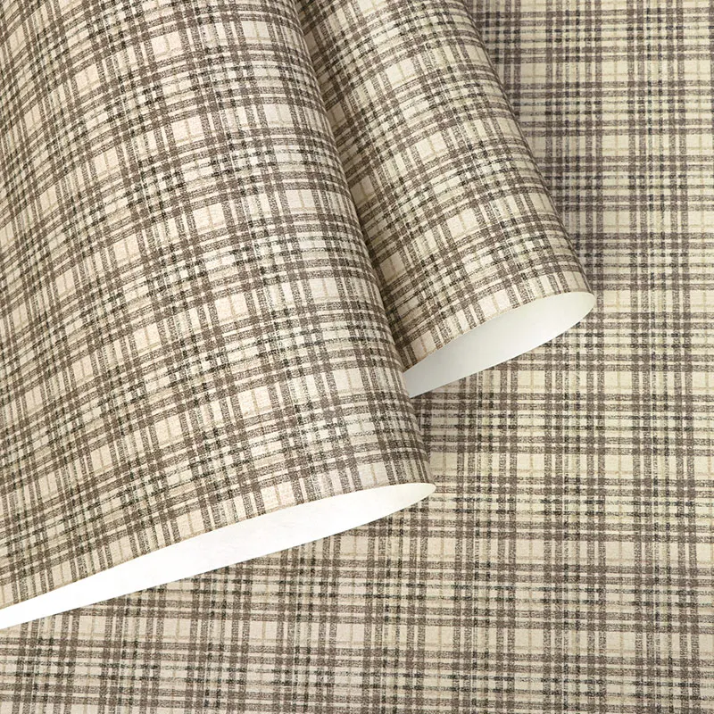 England Vintage Plaid Wallpaper Plain Paper Living Room Bedroom Bedside Background Lattice Wall Paper Papel De Parede