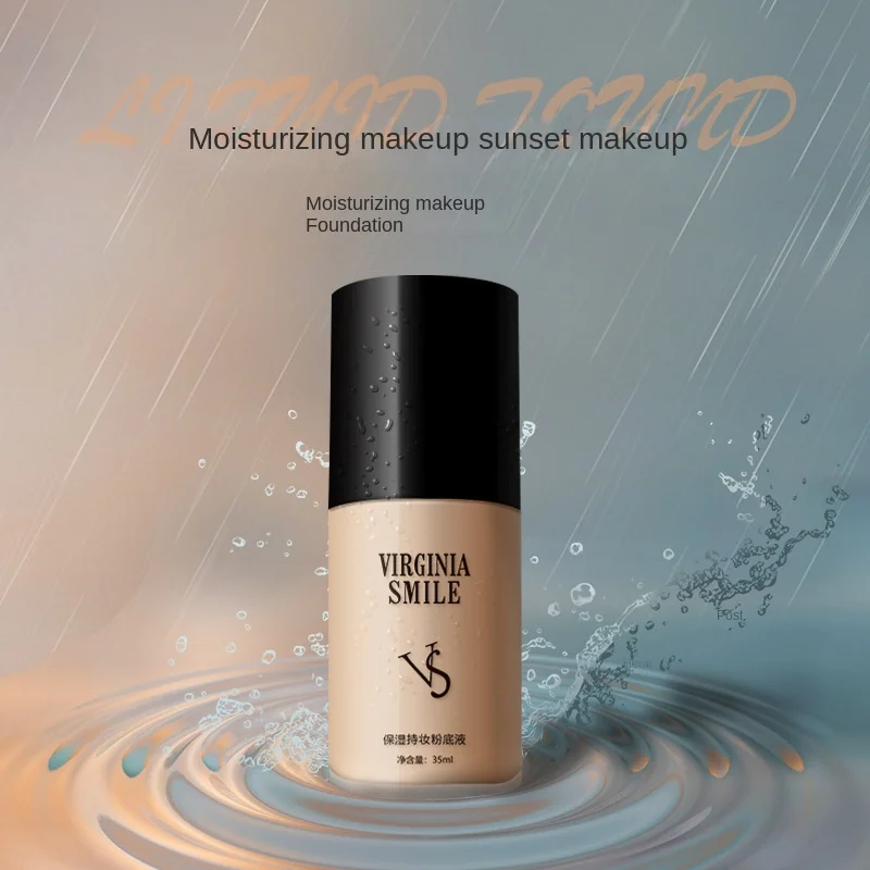 

VIRGINIASMILE Moisturizing Iiquid Foundation Concealer Iong-Iasting Non-Makeup Matte Oily Combination Dry Skin BB Cream