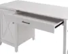 Computer Desk with Storage | Farmhouse PC Table for Home Office in Pure White Oak | 54W x 24D 4