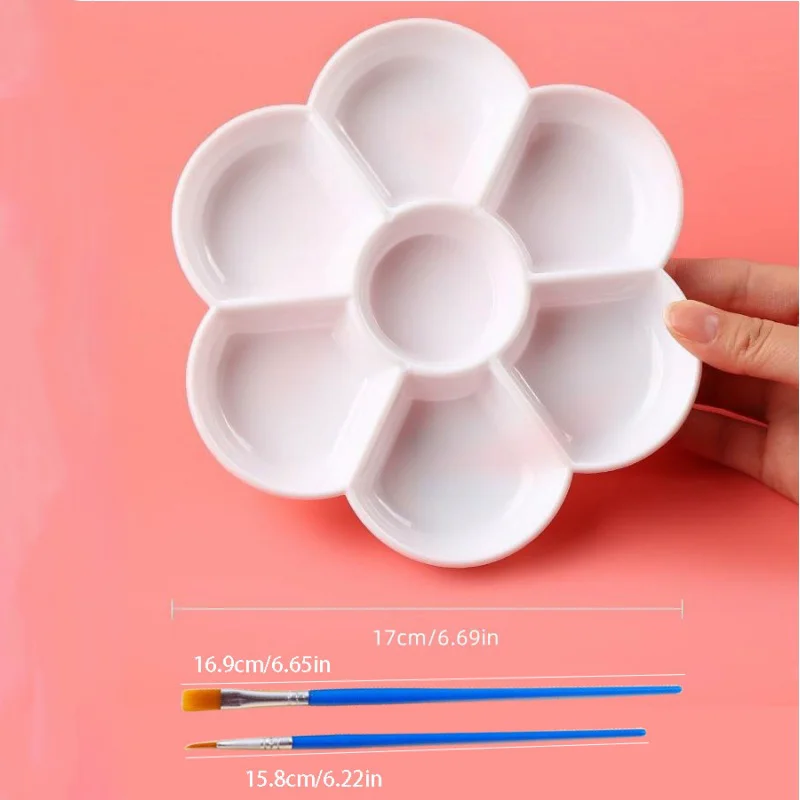 Plum blossom palette plate thickened plastic gouache Chinese painting pigment plate painting art supplies