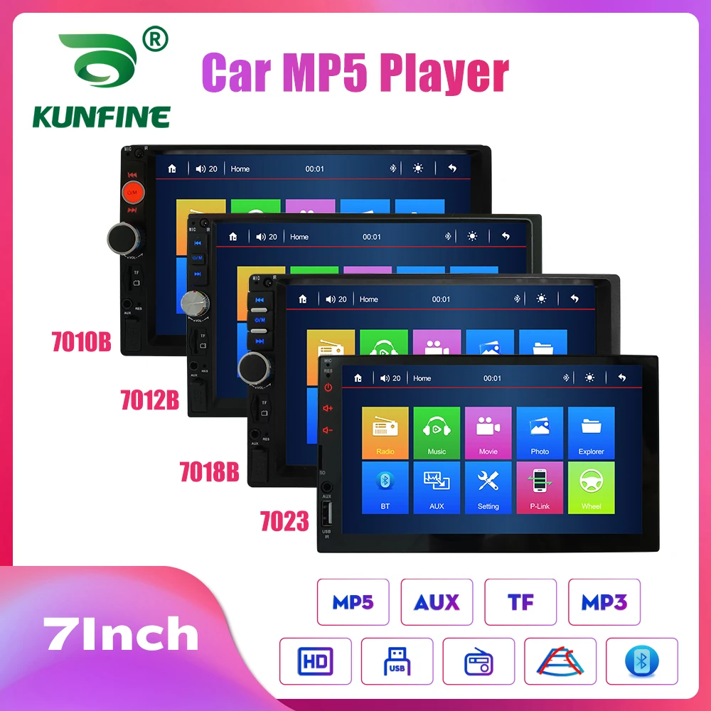 Kunfine Universal 2 Din 7 "Touch Screen Car Multimedia Player Autoradio Car Stereo Mp5 Lettore Mp3 Con Bluetooth Fm/Usb/Aux