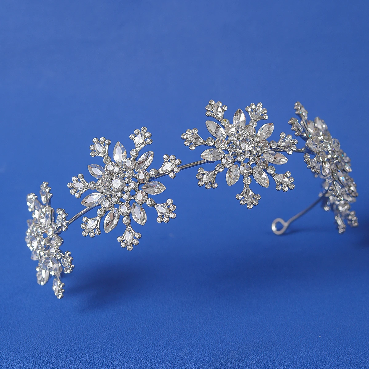 Fashion Silver Color Bridal Women Headbands Snowflake Plate Wedding Hairbands Hair Accessories Crowns
