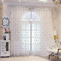 2025 New Luxury High-end High-end Feeling Floral Short Curtains Mesh Non Perforated Bay Windows Balconies Light 1